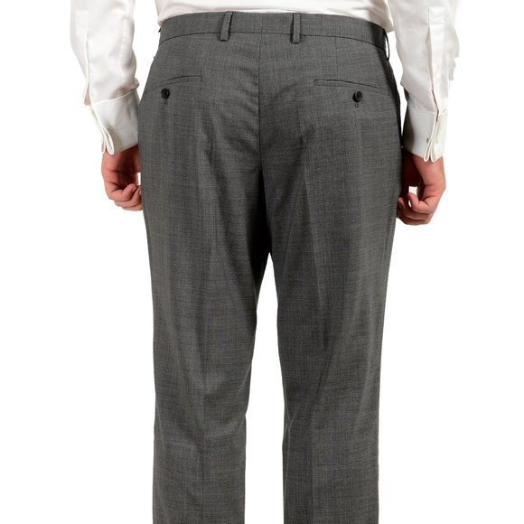 Hugo Boss Men's "Huge6/Genius5" Slim Fit Houndstooth 100% Wool Two Button Suit - Picture 10 of 12